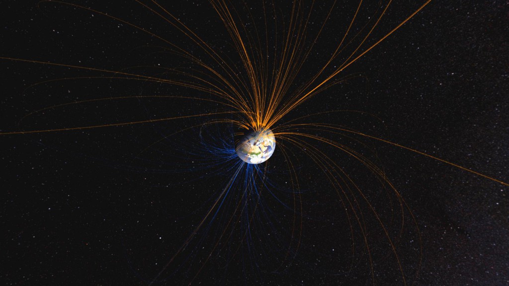 Het aardse magnetische veld.  Afbeelding door NASA Goddard Photo and Video (CC BY 2.0)