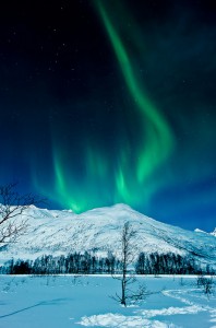Het poollicht te zien in Tromsø, Noorwegen Foto door Andi Gentsch (CC BY-SA 2.0)